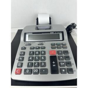 Casio HR-150TM Printing Calculator With Power Cord Tested Includes Paper